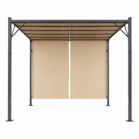 Pergola ogrodowa tarasowa 3x4 m stalowa altana zadaszenie beżowa MultiGarden