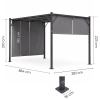 Pergola ogrodowa tarasowa 3x4 m stalowa altana zadaszenie szara MultiGarden
