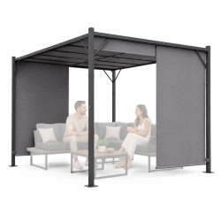 Pergola ogrodowa tarasowa 3x4 m stalowa altana zadaszenie szara MultiGarden