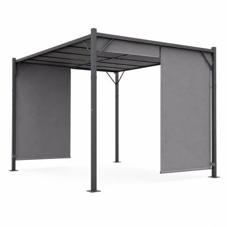 Pergola ogrodowa tarasowa 3x4 m stalowa altana zadaszenie szara MultiGarden