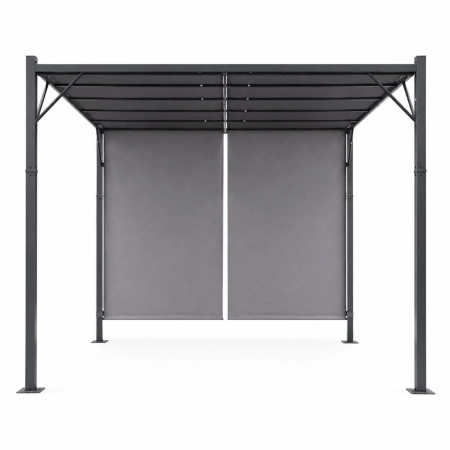 Pergola ogrodowa tarasowa 3x4 m stalowa altana zadaszenie szara MultiGarden