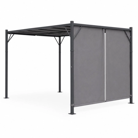 Pergola ogrodowa tarasowa 3x4 m stalowa altana zadaszenie szara MultiGarden