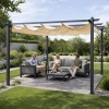 Pergola ogrodowa tarasowa 3x4 m stalowa altana zadaszenie beżowa MultiGarden