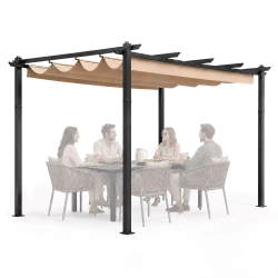 Pergola ogrodowa tarasowa 3x4 m stalowa altana zadaszenie beżowa MultiGarden