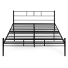 Łóżko metalowe 140x200 cm ze stelażem czarna rama ModernHome