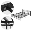 Łóżko metalowe 140x200 cm ze stelażem czarna rama ModernHome