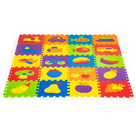 Mata piankowa edukacyjna EVA puzzle 20 elementów 148x119 cm ECOTOYS