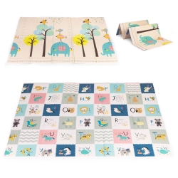 Mata piankowa dla dzieci 200x150 cm edukacyjna dwustronna składana miarka wzrostu alfabet ECOTOYS