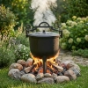 Kociołek żeliwny emaliowany 5L stojący garnek myśliwski ognisko grill MultiGarden