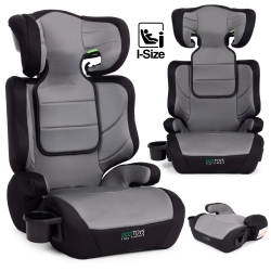 Fotelik samochodowy dla dzieci 2w1 podkładka i-SIZE wzrost 100-150 cm uchwyt na napoje ECOTOYS