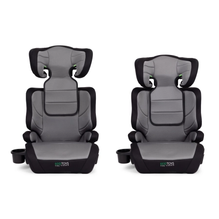 Fotelik samochodowy dla dzieci 2w1 podkładka i-SIZE wzrost 100-150 cm uchwyt na napoje ECOTOYS