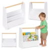 Biblioteczka dziecięca Montessori regał na książki organizer 2 poziomy biały ECOTOYS