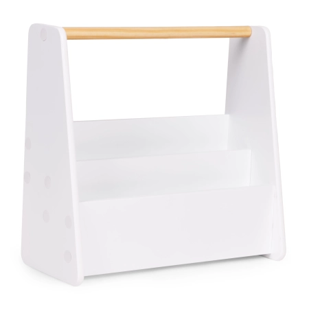 Biblioteczka dziecięca Montessori regał na książki organizer 2 poziomy biały ECOTOYS