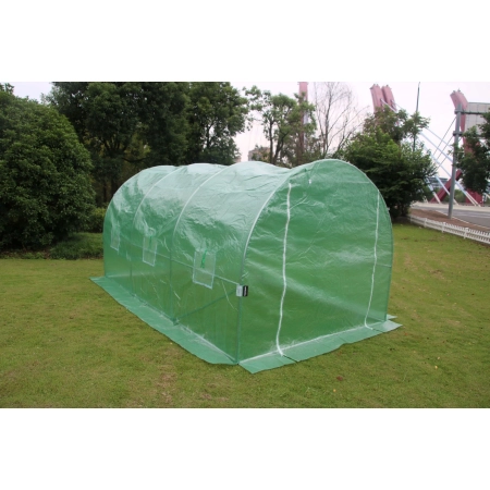 Szklarnia tunel ogrodowy foliowy 4x2,5x2 m 10 m² metalowy stelaż folia UV