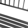 Ławka ogrodowa z oparciem parkowa na taras balkon metalowa konstrukcja