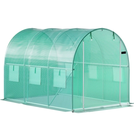 Szklarnia tunel ogrodowy foliowy 3x2x2 m 6 m² metalowy stelaż folia UV