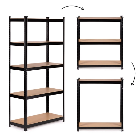 Regał metalowy magazynowy 180x90x40 cm do garażu piwnicy 5 półek 875 kg ModernHome