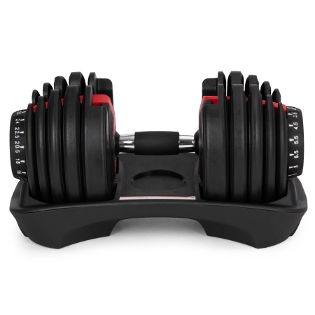Hantel regulowany żeliwny z podstawką obciążenie 2,5-24 kg MOVEPRO