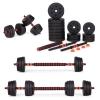 Hantle regulowane 2x15 kg sztanga zestaw 30 kg gryf MOVEPRO