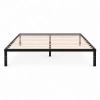 Łóżko metalowe 190x200 cm ze stelażem minimalistyczna czarna rama ModernHome