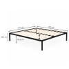 Łóżko metalowe 135x190 cm ze stelażem minimalistyczna czarna rama ModernHome