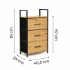 Szafka z 3 szufladami materiałowymi regał 40 cm organizer tekstylny loft ModernHome