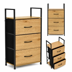 Szafka z 3 szufladami materiałowymi regał 40 cm organizer tekstylny loft ModernHome