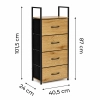 Szafka z 4 szufladami materiałowymi regał 40 cm organizer tekstylny loft ModernHome