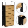 Szafka z 4 szufladami materiałowymi regał 40 cm organizer tekstylny loft ModernHome