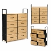Szafka komoda 8 szuflad materiałowych 80 cm organizer tekstylny MDF loft ModernHome