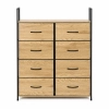 Szafka komoda 8 szuflad materiałowych 80 cm organizer tekstylny MDF loft ModernHome