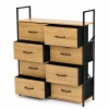 Szafka komoda 8 szuflad materiałowych 80 cm organizer tekstylny MDF loft ModernHome