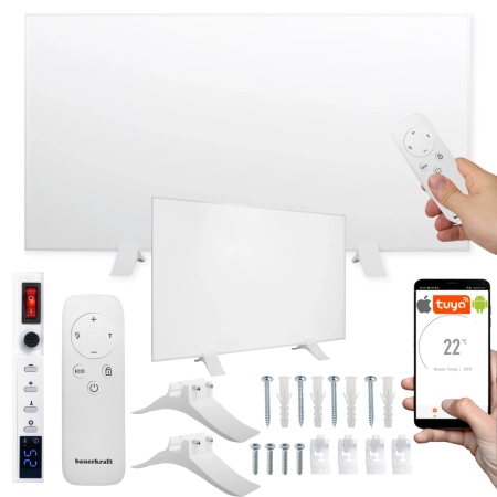 Grzejnik na podczerwień panel grzewczy promiennik FIR 600W WIFI 60x100 cm