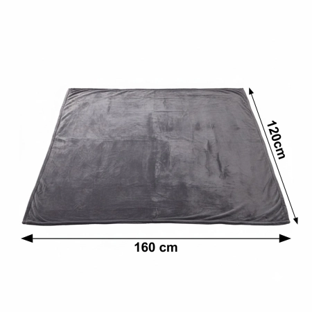 Koc elektryczny dwustronny 120x160 cm mata grzewcza regulacja temperatury pilot