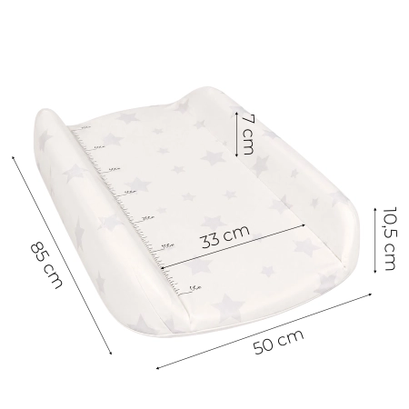 Przewijak sztywny profilowany nadstawka 85x50 cm na łóżeczko komodę gwiazdki ECOTOYS