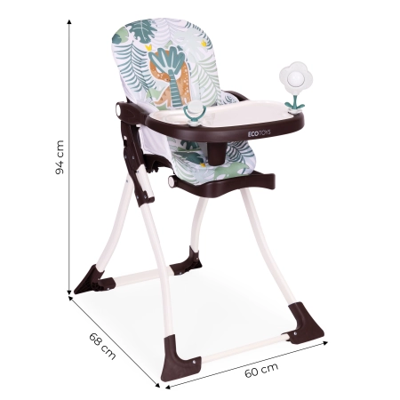 Fotelik krzesełko do karmienia dzieci składane + zabawki ECOTOYS