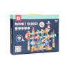 Klocki magnetyczne tor kulkowy LED klocki konstrukcyjne kulodrom 105 elementów