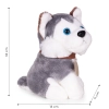 Pluszowy piesek w torebce husky maskotka dla dziecka + szczotka do pielęgnacji