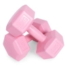 Hantle sześciokątne zestaw 2x5 kg ciężarki do ćwiczeń obciążniki fitness różowe MOVEPRO
