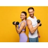 Hantle sześciokątne zestaw 2x2 kg ciężarki do ćwiczeń obciążniki fitness czarne MOVEPRO