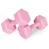 Hantle sześciokątne zestaw 2x2 kg ciężarki do ćwiczeń obciążniki fitness różowe MOVEPRO