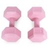 Hantle sześciokątne zestaw 2x3 kg ciężarki do ćwiczeń obciążniki fitness różowe MOVEPRO