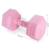 Hantle sześciokątne zestaw 2x3 kg ciężarki do ćwiczeń obciążniki fitness różowe MOVEPRO