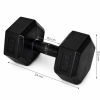 Hantle sześciokątne zestaw 2x4 kg ciężarki do ćwiczeń obciążniki fitness czarne MOVEPRO