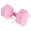 Hantle sześciokątne zestaw 2x4 kg ciężarki do ćwiczeń obciążniki fitness różowe MOVEPRO