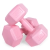 Hantle sześciokątne zestaw 2x4 kg ciężarki do ćwiczeń obciążniki fitness różowe MOVEPRO