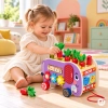 Drewniana kostka edukacyjna słonik 8w1 wózek sorter cymbałki łowienie robaczków ECOTOYS