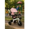 Rowerek trójkołowy spacerówka obracany fotelik 360* różowy ECOTOYS