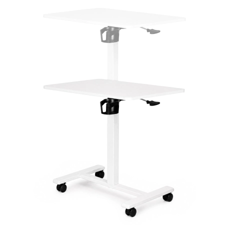 Mobilne biurko 70x48 cm stolik pod laptopa regulacja wysokości 71,5-112 cm białe ModernHome