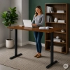 Biurko elektryczne 120x60 cm podnoszone regulacja wysokości 72-118 cm ciemny dąb ModernHome